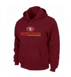 NFL Mens Nike San Francisco 49ers Authentic Logo Pullover Hoodie Red NFL Mens Nike San Francisco 49ers Authentic Logo Pullover Hoodie Red