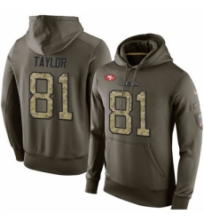 NFL Nike San Francisco 49ers 81 Trent Taylor Green Salute To Service Mens Pullover Hoodie NFL Nike San Francisco 49ers 81 Trent Taylor Green Salute To Service Mens Pullover Hoodie