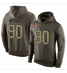 NFL Nike San Francisco 49ers 90 Earl Mitchell Green Salute To Service Mens Pullover Hoodie NFL Nike San Francisco 49ers 90 Earl Mitchell Green Salute To Service Mens Pullover Hoodie