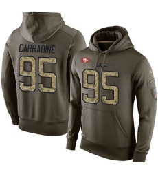 NFL Nike San Francisco 49ers 95 Tank Carradine Green Salute To Service Mens Pullover Hoodie NFL Nike San Francisco 49ers 95 Tank Carradine Green Salute To Service Mens Pullover Hoodie