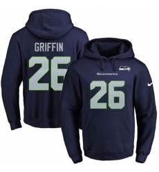 NFL Mens Nike Seattle Seahawks 26 Shaquill Griffin Navy Blue Name Number Pullover Hoodie NFL Mens Nike Seattle Seahawks 26 Shaquill Griffin Navy Blue Name Number Pullover Hoodie