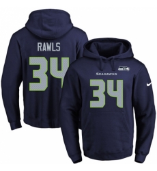NFL Mens Nike Seattle Seahawks 34 Thomas Rawls Navy Blue Name Number Pullover Hoodie NFL Mens Nike Seattle Seahawks 34 Thomas Rawls Navy Blue Name Number Pullover Hoodie