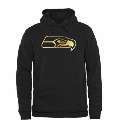 NFL Mens Seattle Seahawks Pro Line Black Gold Collection Pullover Hoodie NFL Mens Seattle Seahawks Pro Line Black Gold Collection Pullover Hoodie