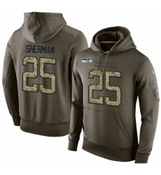 NFL Nike Seattle Seahawks 25 Richard Sherman Green Salute To Service Mens Pullover Hoodie NFL Nike Seattle Seahawks 25 Richard Sherman Green Salute To Service Mens Pullover Hoodie