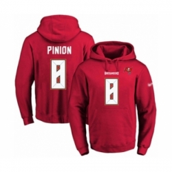 Football Mens Tampa Bay Buccaneers 8 Bradley Pinion Red Name Number Pullover Hoodie
