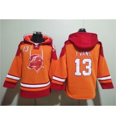Men Tampa Bay Buccaneers 13 Mike Evans Orange Red Ageless Must Have Lace Up Pullover Hoodie Men Tampa Bay Buccaneers 13 Mike Evans Orange Red Ageless Must Have Lace Up Pullover Hoodie