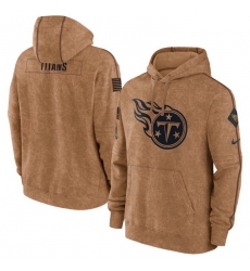 Men Tennessee Titans 2023 Brown Salute To Service Pullover Hoodie Men Tennessee Titans 2023 Brown Salute To Service Pullover Hoodie