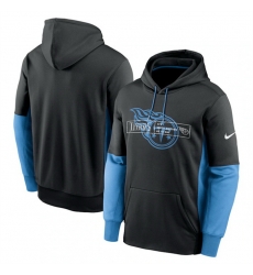 Men Tennessee Titans Black Color Block Fleece Performance Pullover Hoodie Men Tennessee Titans Black Color Block Fleece Performance Pullover Hoodie