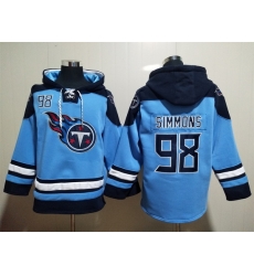 Tennessee Titans Light Blue Sitched Pullover Hoodie #98 Jeffery Simmons Tennessee Titans Light Blue Sitched Pullover Hoodie #98 Jeffery Simmons