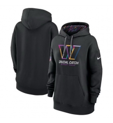 Women Washington Commanders Black 2024 Crucial Catch Club Pullover Hoodie Women Washington Commanders Black 2024 Crucial Catch Club Pullover Hoodie