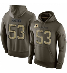 NFL Nike Washington Redskins 53 Zach Brown Green Salute To Service Mens Pullover Hoodie NFL Nike Washington Redskins 53 Zach Brown Green Salute To Service Mens Pullover Hoodie