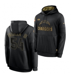Men Los Angeles Chargers 54 Melvin Ingram III 2020 Salute To Service Black Sideline Performance Pullover HoodieMen Hoodie Men Los Angeles Chargers 54 Melvin Ingram III 2020 Salute To Service Black Sideline Performance Pullover HoodieMen Hoodie