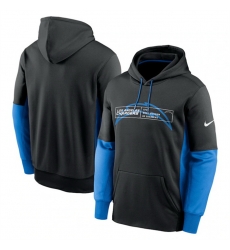 Men Los Angeles Chargers Black Color Block Fleece Performance Pullover Hoodie Men Los Angeles Chargers Black Color Block Fleece Performance Pullover Hoodie