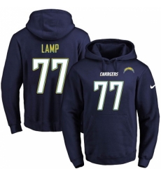 NFL Mens Nike Los Angeles Chargers 77 Forrest Lamp Navy Blue Name Number Pullover Hoodie NFL Mens Nike Los Angeles Chargers 77 Forrest Lamp Navy Blue Name Number Pullover Hoodie