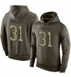 NFL Nike Los Angeles Chargers 31 Adrian Phillips Green Salute To Service Mens Pullover Hoodie NFL Nike Los Angeles Chargers 31 Adrian Phillips Green Salute To Service Mens Pullover Hoodie