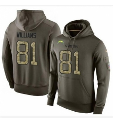 NFL Nike Los Angeles Chargers 81 Mike Williams Green Salute To Service Mens Pullover Hoodie NFL Nike Los Angeles Chargers 81 Mike Williams Green Salute To Service Mens Pullover Hoodie