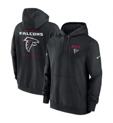 Men Atlanta Falcons Black Sideline Club Fleece Pullover Hoodie Men Atlanta Falcons Black Sideline Club Fleece Pullover Hoodie