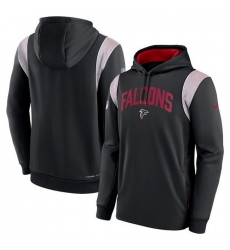 Men Atlanta Falcons Black Sideline Stack Performance Pullover Hoodie 002 Men Atlanta Falcons Black Sideline Stack Performance Pullover Hoodie 002