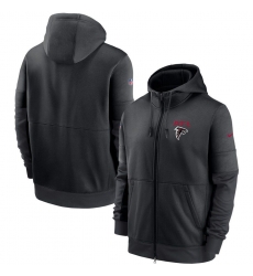 Men Atlanta Falcons Nike Sideline Impact Lockup Performance Full Zip Hoodie Black Men Atlanta Falcons Nike Sideline Impact Lockup Performance Full Zip Hoodie Black