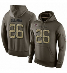 NFL Nike Atlanta Falcons 26 Tevin Coleman Green Salute To Service Mens Pullover Hoodie NFL Nike Atlanta Falcons 26 Tevin Coleman Green Salute To Service Mens Pullover Hoodie