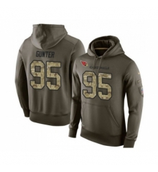 Football Arizona Cardinals 95 Rodney Gunter Green Salute To Service Mens Pullover Hoodie Football Arizona Cardinals 95 Rodney Gunter Green Salute To Service Mens Pullover Hoodie