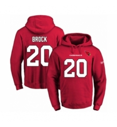 Football Mens Arizona Cardinals 20 Tramaine Brock Red Name Number Pullover Hoodie Football Mens Arizona Cardinals 20 Tramaine Brock Red Name Number Pullover Hoodie