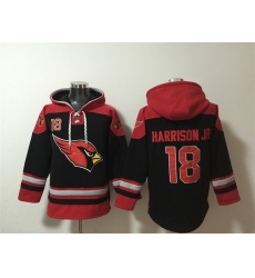 Men Arizona Cardinals 18 Marvin Harrison Jr Black Ageless Must Have Lace Up Pullover Hoodie Men Arizona Cardinals 18 Marvin Harrison Jr Black Ageless Must Have Lace Up Pullover Hoodie
