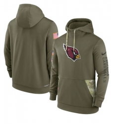 Men Arizona Cardinals 2022 Olive Salute To Service Therma Performance Pullover Hoodie Men Arizona Cardinals 2022 Olive Salute To Service Therma Performance Pullover Hoodie