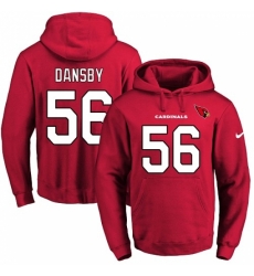 NFL Men Nike Arizona Cardinals 56 Karlos Dansby Red Name Number Pullover Hoodie NFL Men Nike Arizona Cardinals 56 Karlos Dansby Red Name Number Pullover Hoodie
