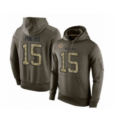 Football Mens Chicago Bears 15 Eddy Pineiro Green Salute To Service Mens Pullover Hoodie Football Mens Chicago Bears 15 Eddy Pineiro Green Salute To Service Mens Pullover Hoodie