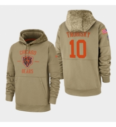 Mens Chicago Bears 10 Mitchell Trubisky 2019 Salute to Service Sideline Therma Pullover Hoodie Tan Mens Chicago Bears 10 Mitchell Trubisky 2019 Salute to Service Sideline Therma Pullover Hoodie Tan