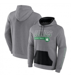 Men Boston Celtics Heathered Gray Off The Bench Color Block Pullover Hoodie Men Boston Celtics Heathered Gray Off The Bench Color Block Pullover Hoodie