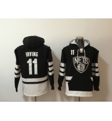 Men's Brooklyn Nets #11 Kyrie Irving Black Pullover Hoodie Men's Brooklyn Nets #11 Kyrie Irving Black Pullover Hoodie
