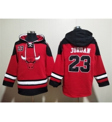 Men Chicago Bulls 23 Michael Jordan Red Black Ageless Must Have Lace Up Pullover Hoodie Men Chicago Bulls 23 Michael Jordan Red Black Ageless Must Have Lace Up Pullover Hoodie