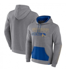Men Golden State Warriors Heathered Gray Off The Bench Color Block Pullover Hoodie Men Golden State Warriors Heathered Gray Off The Bench Color Block Pullover Hoodie