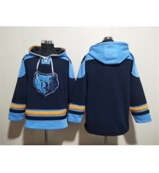 Men Memphis Grizzlies Blank Navy Ageless Must Have Lace Up Pullover Hoodie Men Memphis Grizzlies Blank Navy Ageless Must Have Lace Up Pullover Hoodie