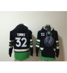 Men's Minnesota Timberwolves #32 Karl-Anthony Towns Lace-Up Pullover Hoodie Men's Minnesota Timberwolves #32 Karl-Anthony Towns Lace-Up Pullover Hoodie