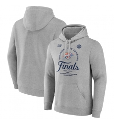 Men Oklahoma City Thunder Heather Gray 2025 Western Conference Champions Locker Room Pullover Hoodie