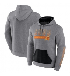 Men Phoenix Suns Heathered Gray Off The Bench Color Block Pullover Hoodie Men Phoenix Suns Heathered Gray Off The Bench Color Block Pullover Hoodie