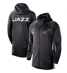Men Nike Utah Jazz Heather Black Authentic Showtime Therma Flex Performance Full Zip Hoodie Men Nike Utah Jazz Heather Black Authentic Showtime Therma Flex Performance Full Zip Hoodie