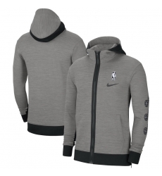 Men Nike Utah Jazz Heathered Charcoal Authentic Showtime Performance Full Zip Hoodie Jacket Men Nike Utah Jazz Heathered Charcoal Authentic Showtime Performance Full Zip Hoodie Jacket