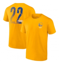 Men's Golden State Warriors #22 Andrew Wiggins 2021-2022 Gold NBA Finals Champions Name & Number T-Shirt Men's Golden State Warriors #22 Andrew Wiggins 2021-2022 Gold NBA Finals Champions Name & Number T-Shirt
