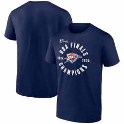 Men Oklahoma City Thunder Navy 2025 Finals Champions Offensive Rebound T Shirt