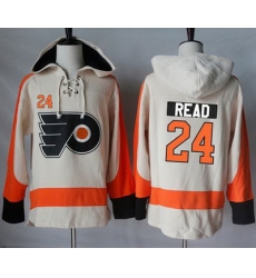 Flyers #24 Matt Read Cream Sawyer Hooded Sweatshirt Stitched NHL Jersey Flyers #24 Matt Read Cream Sawyer Hooded Sweatshirt Stitched NHL Jersey