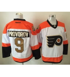 Flyers 9 Ivan Provorov White With 50th Anniversary Patch Reebok Jersey Flyers 9 Ivan Provorov White With 50th Anniversary Patch Reebok Jersey