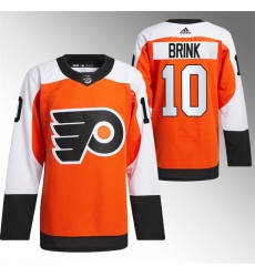 Men Philadelphia Flyers 10 Bobby Brink 2023 24 Orange Stitched Jersey Men Philadelphia Flyers 10 Bobby Brink 2023 24 Orange Stitched Jersey
