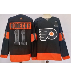 Men Philadelphia Flyers 11 Travis Konecny Black Alternate Authentic Jersey Men Philadelphia Flyers 11 Travis Konecny Black Alternate Authentic Jersey