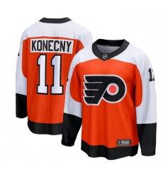 Men Philadelphia Flyers 11 Travis Konecny Orange Stitched Jersey Men Philadelphia Flyers 11 Travis Konecny Orange Stitched Jersey