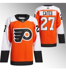 Men Philadelphia Flyers 27 Noah Cates 2023 24 Orange Stitched Jersey Men Philadelphia Flyers 27 Noah Cates 2023 24 Orange Stitched Jersey