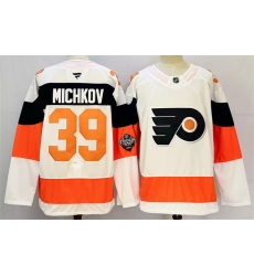 Men Philadelphia Flyers 39 Matvei Michkov White 2024 25 With A Patch Stitched Jersey Men Philadelphia Flyers 39 Matvei Michkov White 2024 25 With A Patch Stitched Jersey